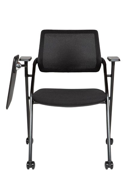 Стул / Step M+R / черный пластик / черная сетка / черная ткань/ пюпитр/ролики - Вид 2