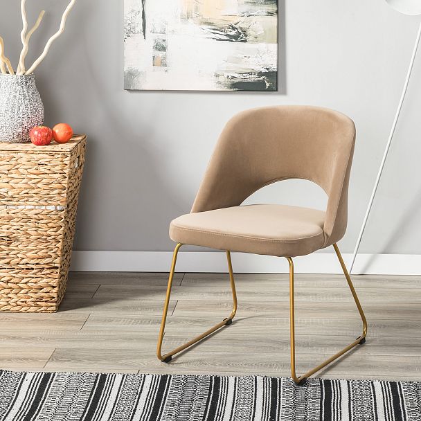 Стул Lars Diag beige/Линк золото - Вид 7