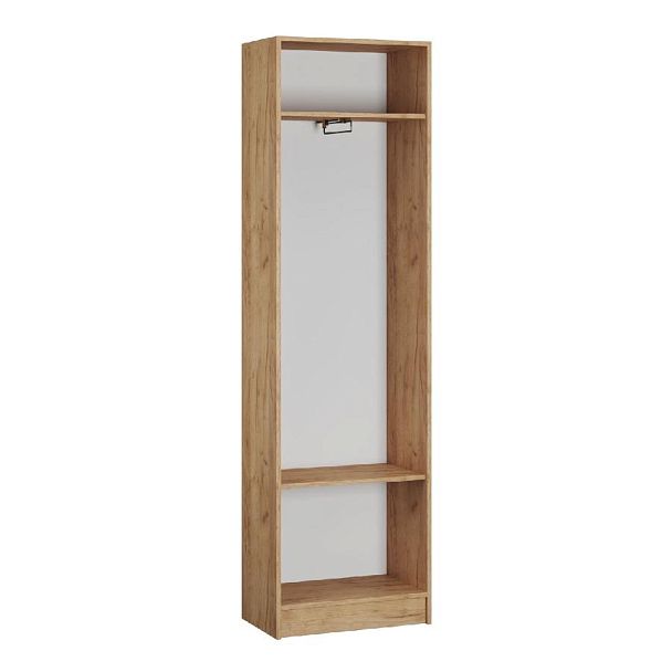 Ямайка Шкаф ЯПШ-1 (600*2100*350) дуб крафт золотой/белый - Вид 2