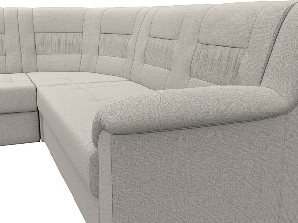 Диван угловой Карелия левый угол Рогожка бежевый - Вид 4