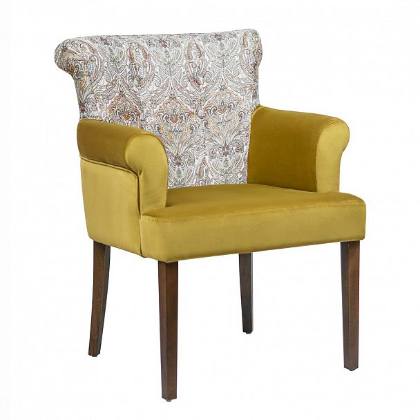 Кресло Лаура, велюр горчичный - Вид 1