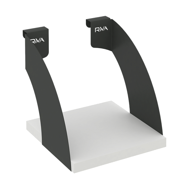 Навесные полки. Кронштейны+ЛДСП полка 200мм MAN-41-2 Белый бриллиант/Антрацит металл 200*220*200 - Вид 1