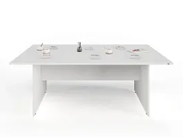 UNITY PОКС-12/20 БЕЛЫЙ Конференц стол прямоугольный Универсальный 2000х1200х750 - Фото предпросмотра