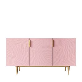 Комод с тремя дверками Line LN02/GR1/pink - Фото предпросмотра