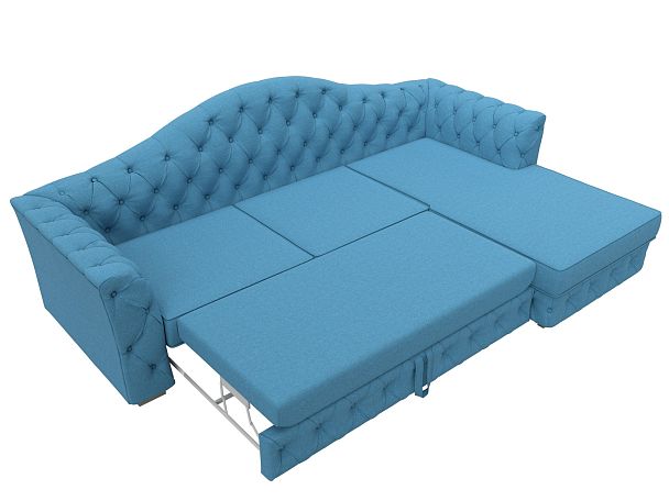 Диван угловой Артис правый угол Рогожка голубой - Вид 7