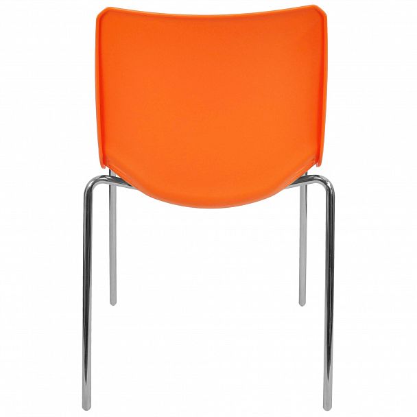 Стул Race (4 ножки) каркас Хром, оранжевый, стопируемый - Вид 2