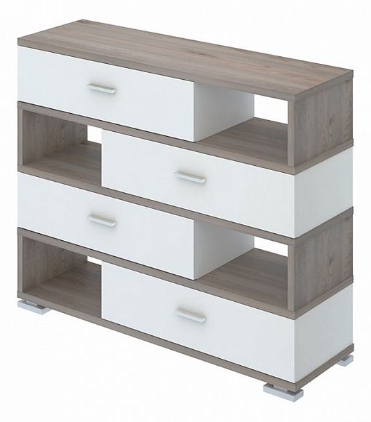 Тумба комбинированная Домино нельсон СБ-40/4 Белый/Нельсон - Вид 1