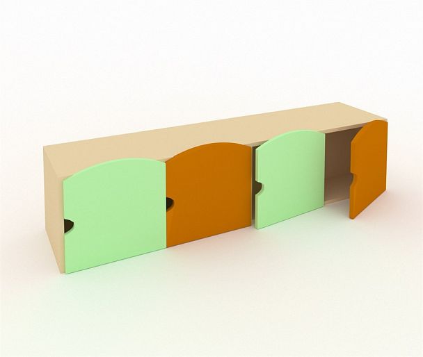 Надставка для купальных принадлежностей на шкафы ШГ-4БМ зеленый - Вид 1