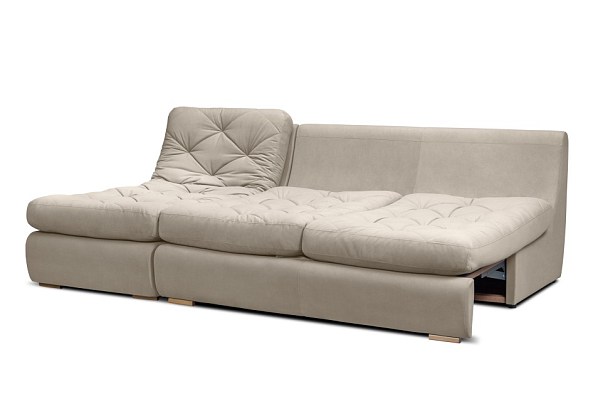 Мягкий угол «Борнео» с оттоманкой бежевый - Вид 4