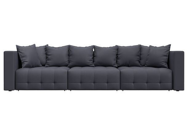 Диван прямой Лига-052 НПБ Лонг Экокожа серый - Вид 2