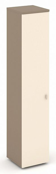 Шкаф высокий узкий (1 высокий фасад ЛДСП) "ESTETICA" ES.SU-1.9  Сатин - Вид 1