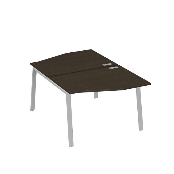 Рабочая станция со столами Техно на металлокаркасе TRE (2х120) A4 А4 Б3 189  БП венге / металлокаркас серый - Вид 1