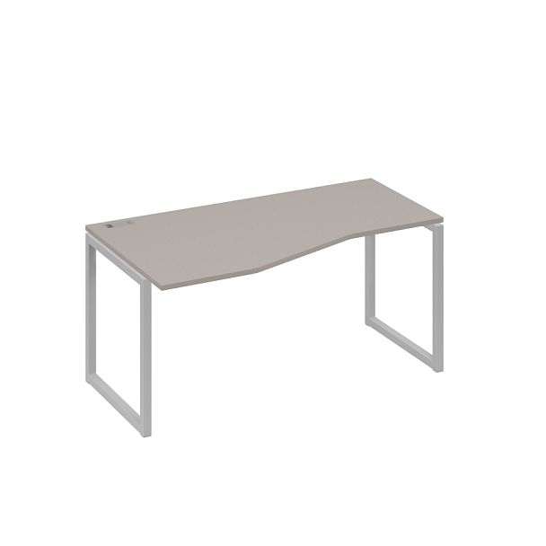Стол эргономичный левый "Техно" на металлокаркасе QUATTRO A4 А4 Б4 065 БП мокко премиум / металлокаркас серый - Вид 1