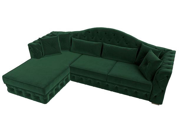 Диван угловой Артис левый угол Велюр зеленый - Вид 5