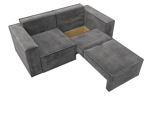 Диван прямой Куба мини Велюр серый - Вид 7