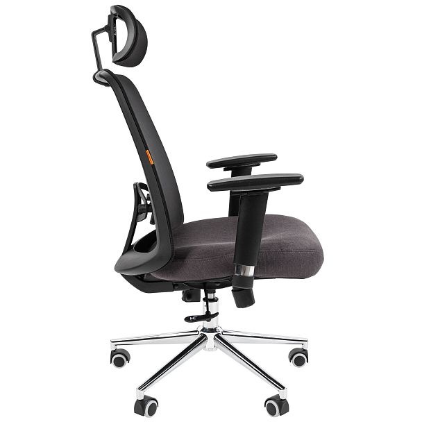 Офисное кресло CHAIRMAN 535 LUX, ткань/сетка, черный/серый - Вид 4