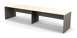 RAC005-28x8 ACCORD Бенч на 2 места, без заглушек 2800х800х735 Сосна Аланд/Серый камень - Фото предпросмотра