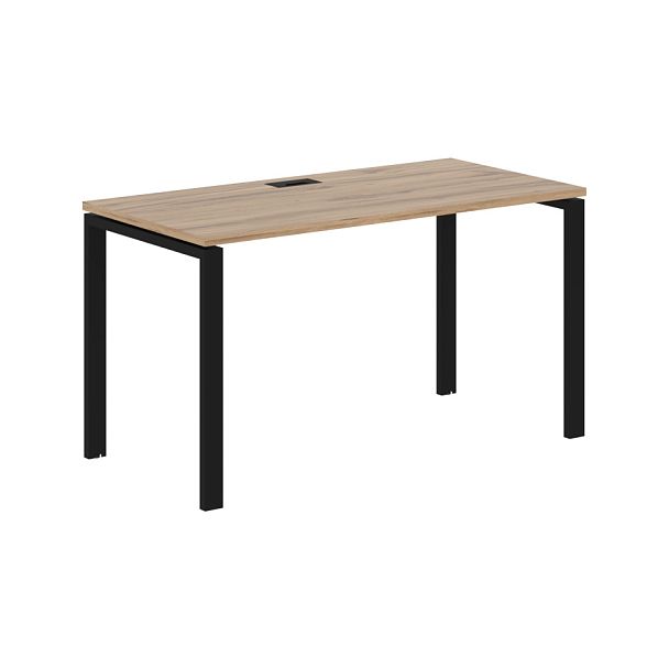Стол прямой EUST 1367 Дуб Денвер светлый/Черный 1360х670х750 EDIS - Вид 1