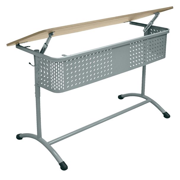 Стол ученический Мега 2М (Р), двухместный, регулируемый, с перфорированным экраном, гр.3-5 - Вид 1