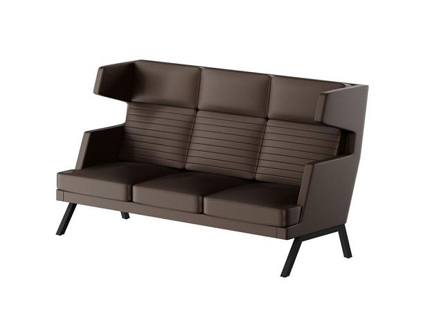 Aldo Диван трёхместный высокий ALD-03 Линкольн 221/Металл Черный 2010*960*1180 - Вид 1