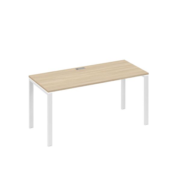 Стол письменный на металлокаркасе UNO A4 А4 Б1 015 БП дуб скандинавский / металлокаркас белый - Вид 1