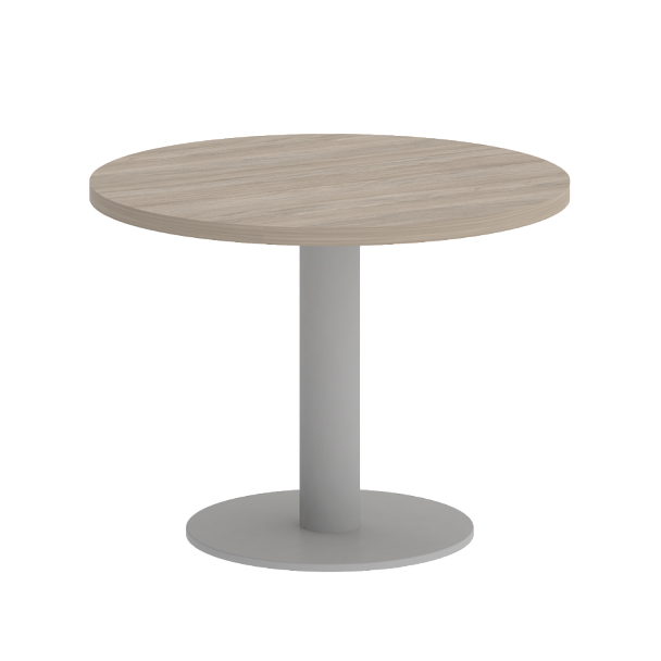 Home Office Стол журнальный круглый VR.SP-5-60.1G Дуб аттик/Серый металл 600*600*453 - Вид 1