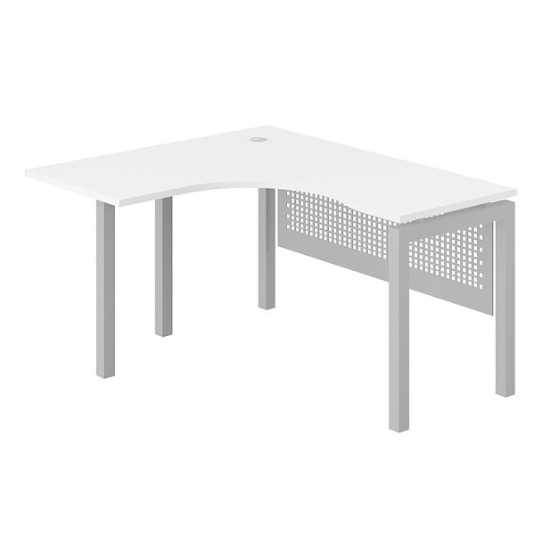 Стол эргономичный "Тандем-А"  ПК-ТНА-СТЭ140Х120Л/АЖМ-В2-76 белый - Вид 1