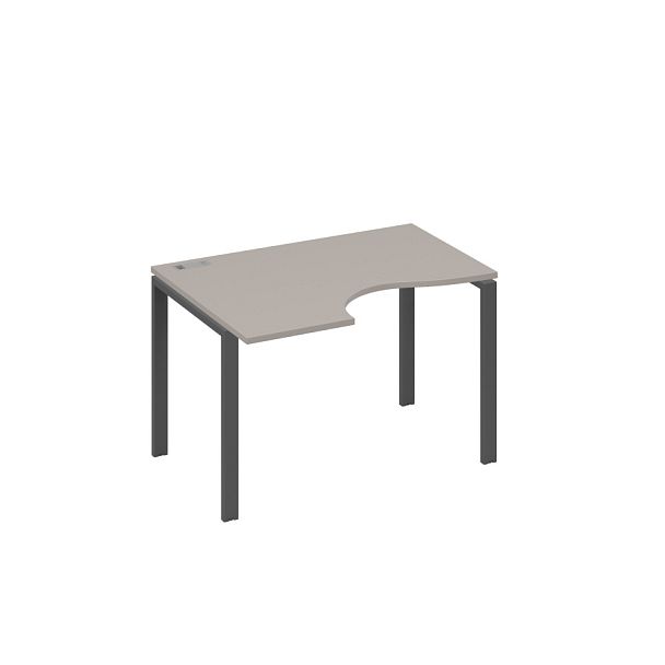 Стол эргономичный левый "Классика" на металлокаркасе UNO A4 А4 Б1 041 БП мокко премиум / металлокаркас антрацит - Вид 1