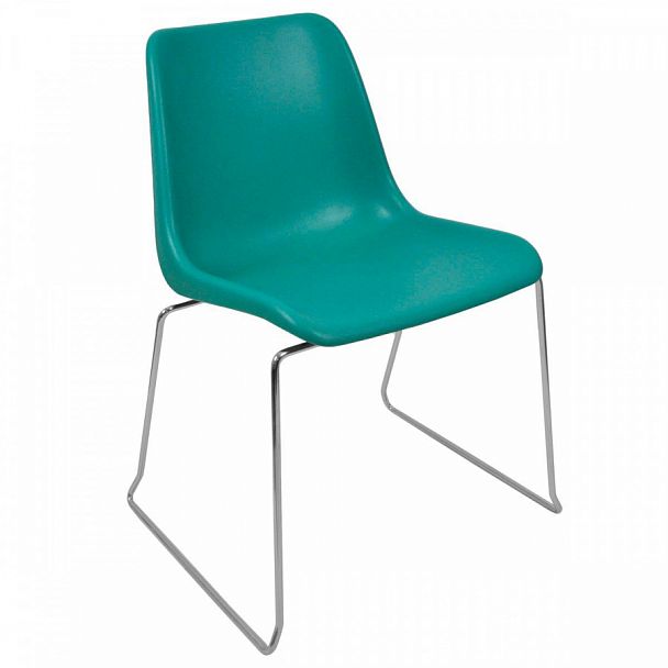 Стул Vicenza (пруток), каркас хром, светло-зеленый, стопируемый - Вид 1