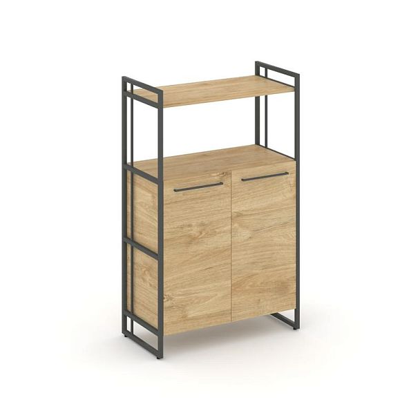 Rift Шкаф 3 ниши широкий RF.SS-32 Тиквуд Светлый/Металл Антрацит 798*396*1286 - Вид 1