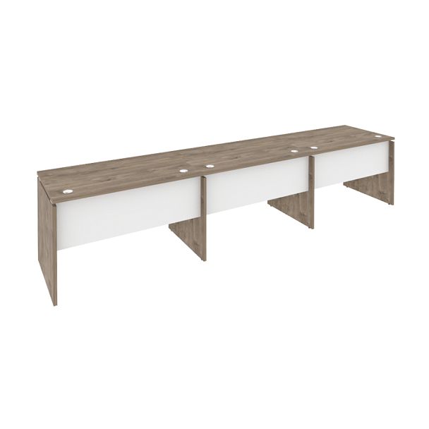 Onix Рабочая станция O.RS-3.2.7 Тиквуд темный/Белый бриллиант 3540*720*750 - Вид 1