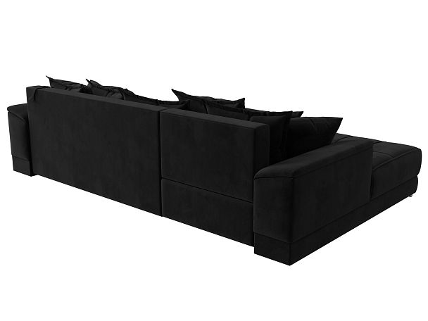 Угловой диван НордСтар левый угол Велюр черный - Вид 5