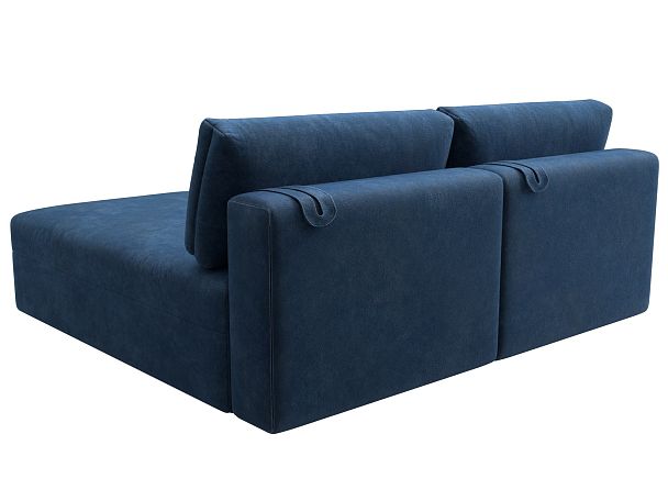 Диван угловой модульный Лига-060 НПБ угол универсальный Велюр синий - Вид 5