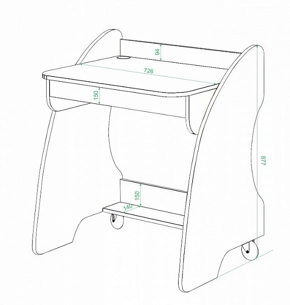 Стол письменный Домино СК-13 Венге - Вид 2