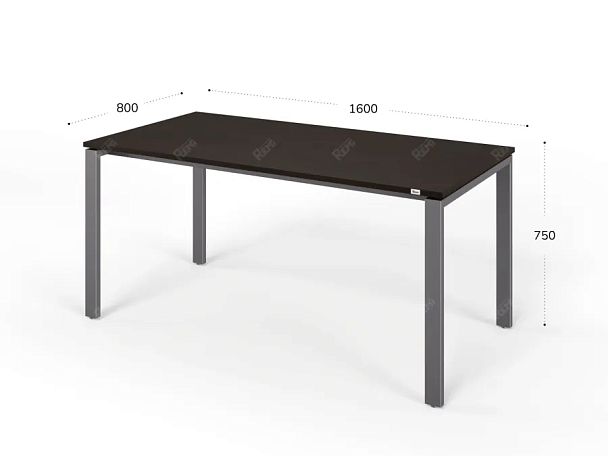 ЛАЙТ / LIGHT RLG015-16x8 Прямоугольный стол 160x80x75 Венге - Вид 2