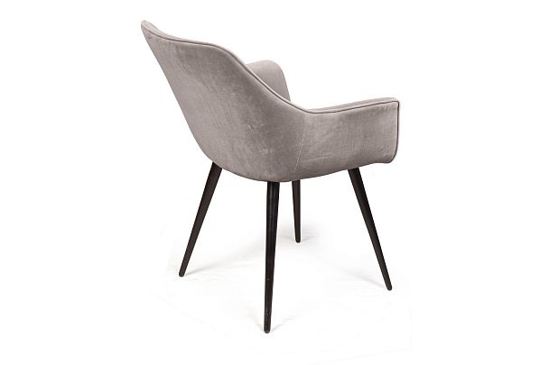 Стул Archi поворотный 90 градусов, функция возврата, антишум, бархат пепельно-бежевый 25, опора конус - Вид 4