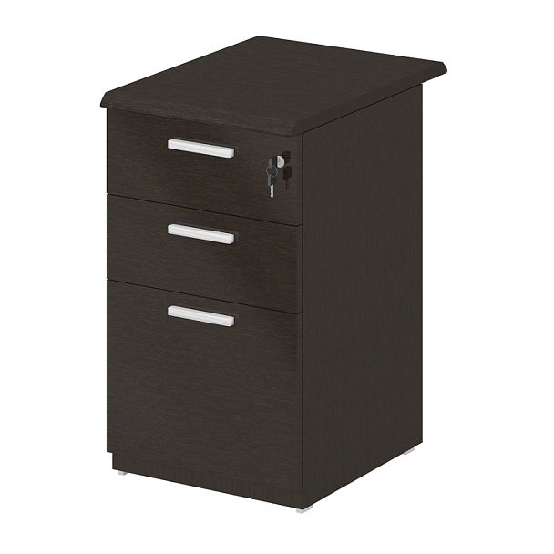 Тумба приставная (ДСП) с ящиками "Технофорвард"  ПК-ТФ-ТМП43Х60УД/ПФ-В2-179П дуб ферраре - Вид 1