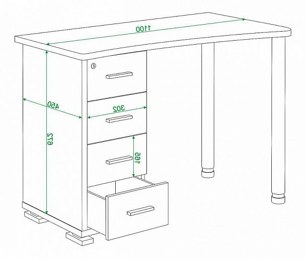 Стол письменный Домино СКМ-50 Венге правый - Вид 6