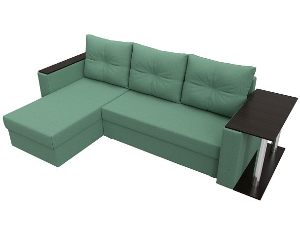 Диван угловой Атланта Лайт левый угол Рогожка зеленый - Вид 6