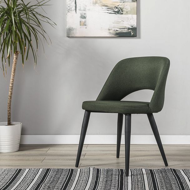 Стул Lars тёмно-зелёный/черный - Вид 10