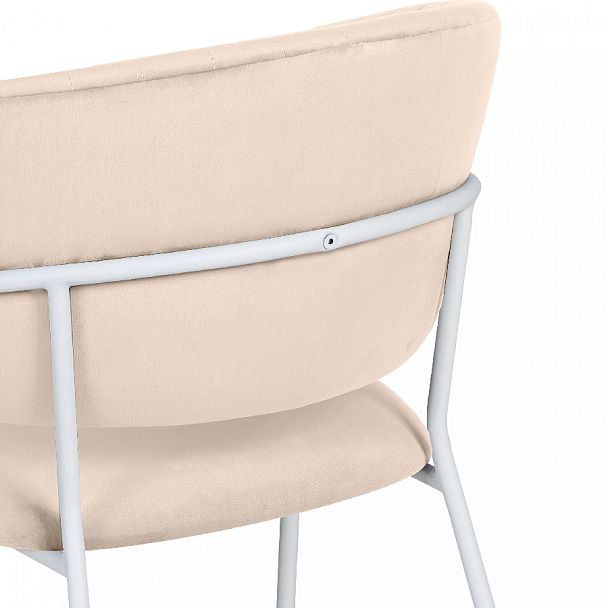 Комплект кухонных стульев Даксон кремовый велюр/белый, 2 шт. - Вид 10