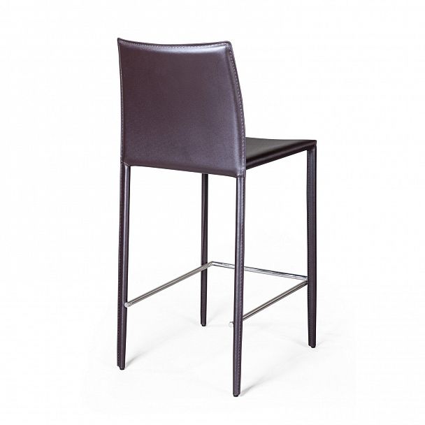 Стул полубарный Rolf, кожа коричневый - Вид 5