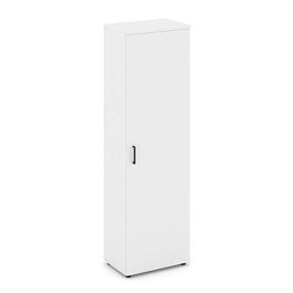 Стайл Проджект Гардероб узкий неглуб. SN.GB-001 Белый/Черный Ручки 600*400*1982 - Фото предпросмотра