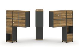 Concept Надставка высокая CN.DNV-009 Сандал Янтарный/Антрацит/Металл Антрацит 1099*350*1486 - Фото предпросмотра