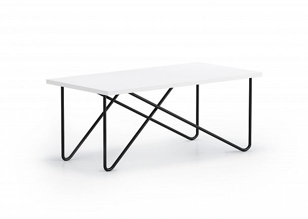 Стол журнальный "Триада-22" черный/белый - Вид 1