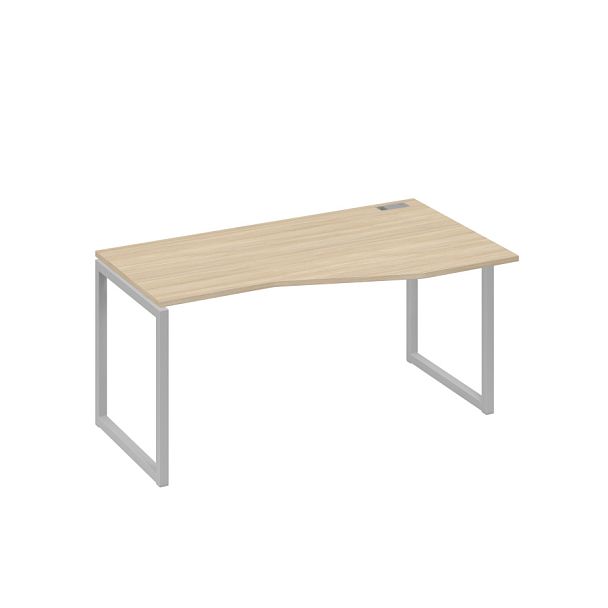 Стол эргономичный правый "Техно" на металлокаркасе QUATTRO A4 А4 Б4 066 БП дуб скандинавский / металлокаркас серый - Вид 1