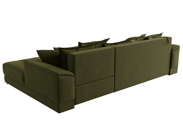 Угловой диван НордСтар правый угол Микровельвет зеленый - Вид 5