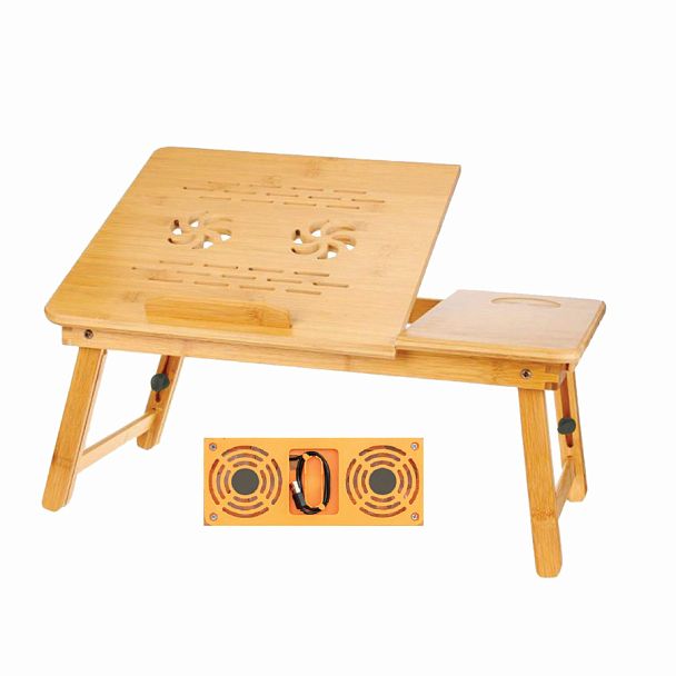 Столик БАМБУКОВЫЙ складной для ноутбука/завтрака, с охлаждением, DASWERK, 532583 - Вид 1