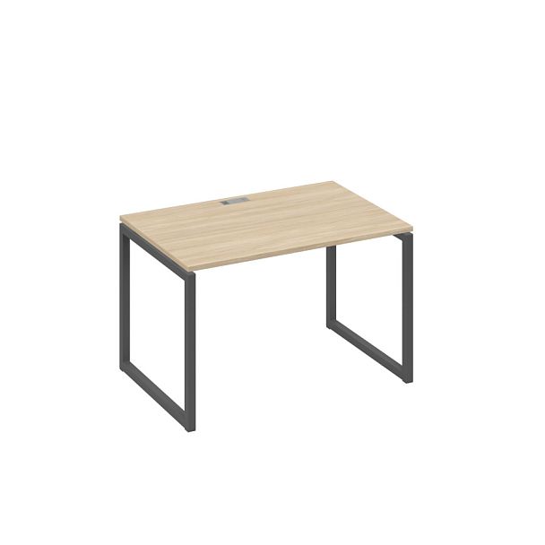 Стол письменный на металлокаркасе QUATTRO A4 А4 Б4 023 БП дуб скандинавский / металлокаркас антрацит - Вид 1