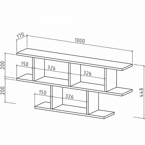 Полка навесная Лайт-45 - Вид 2